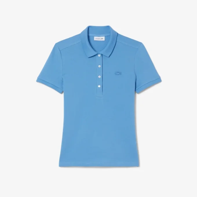 L.12.D Slim Fit stretch mini-polo voor dames