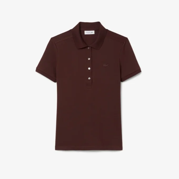 L.12.D Slim Fit stretch mini-polo voor dames