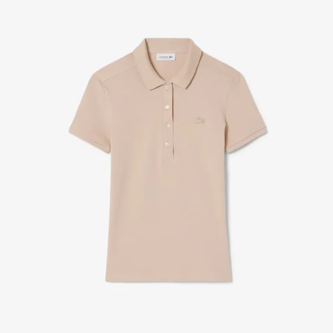 L.12.D Slim Fit stretch mini-polo voor dames