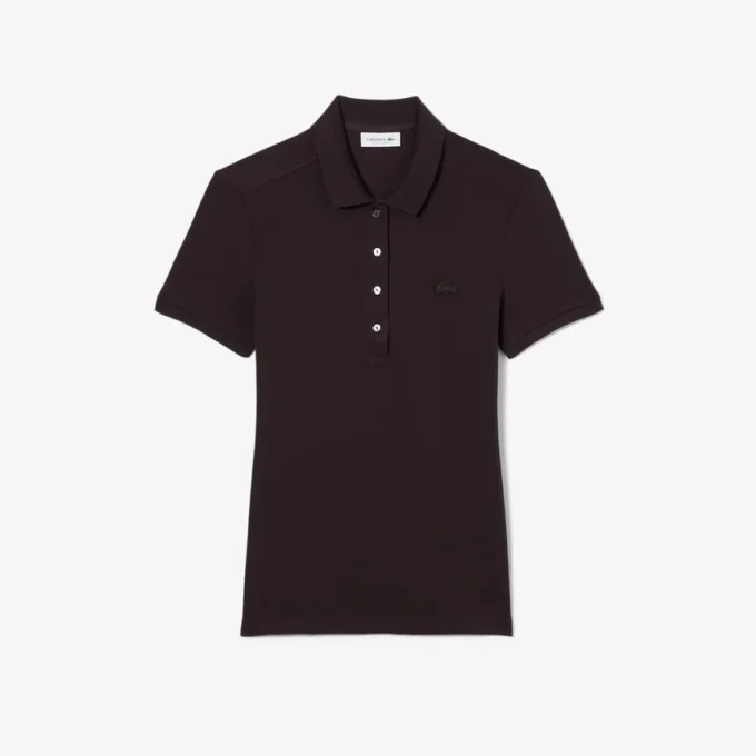 L.12.D Slim Fit stretch mini-polo voor dames