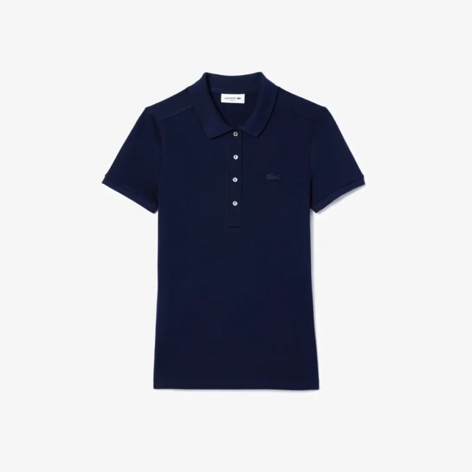 L.12.D Slim Fit stretch mini-polo voor dames