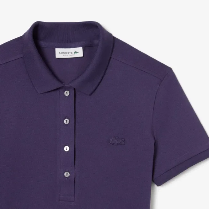 L.12.D Slim Fit stretch mini-polo voor dames