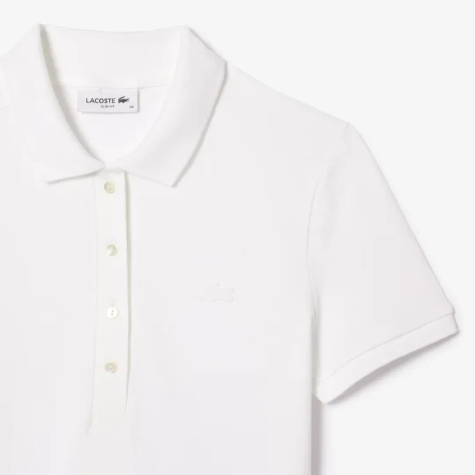 L.12.D Slim Fit stretch mini-polo voor dames