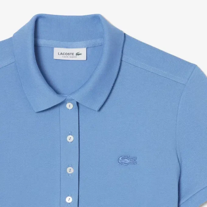 L.12.D Slim Fit stretch mini-polo voor dames