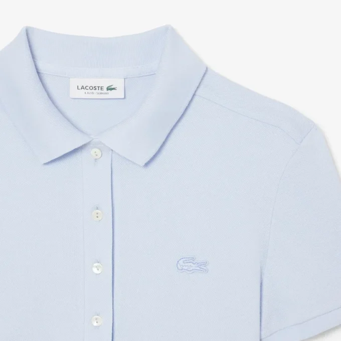 L.12.D Slim Fit stretch mini-polo voor dames