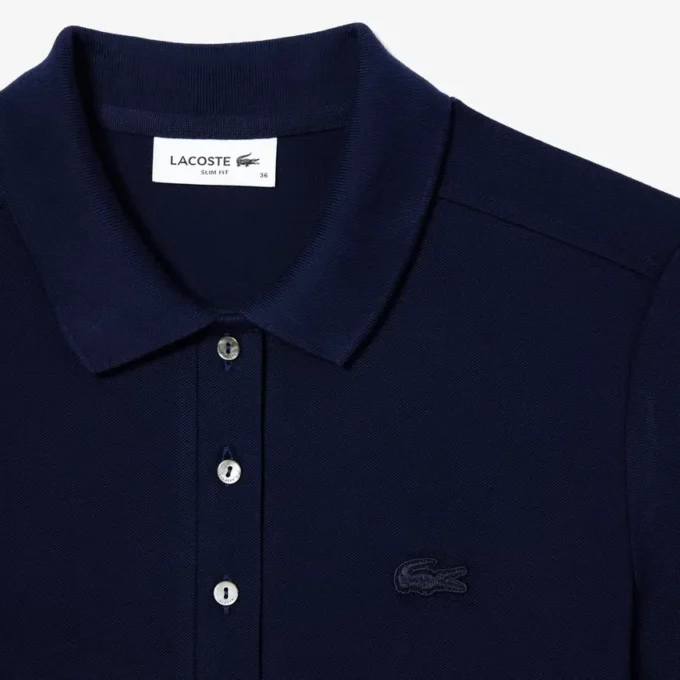 L.12.D Slim Fit stretch mini-polo voor dames