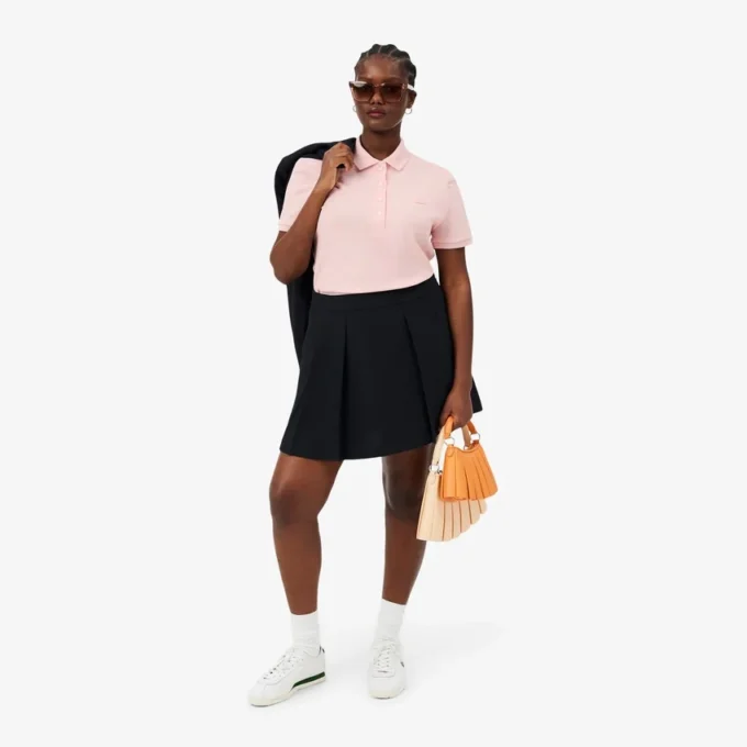 L.12.D Slim Fit stretch mini-polo voor dames
