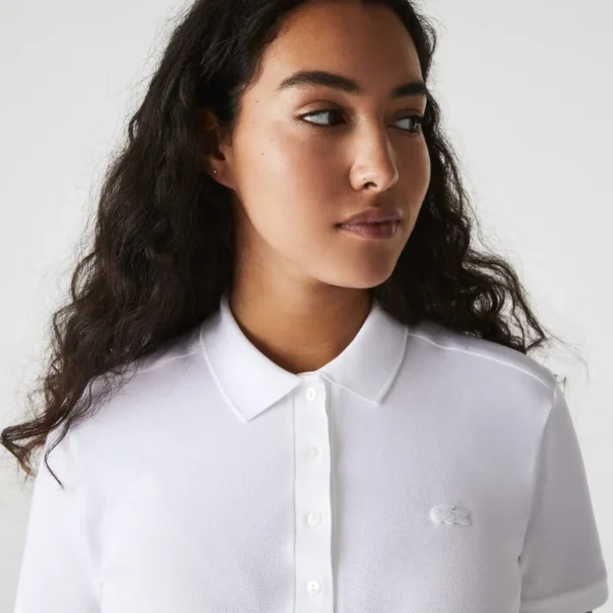 L.12.D Slim Fit stretch mini-polo voor dames