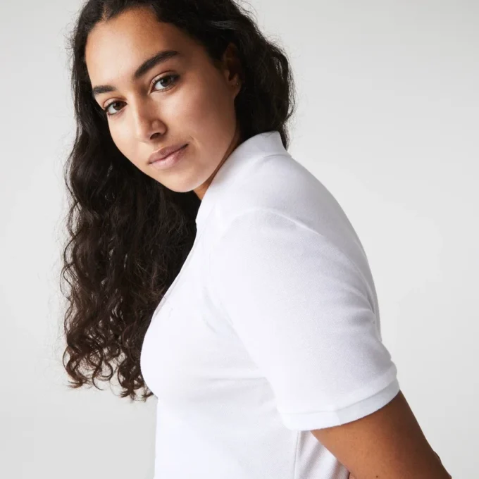 L.12.D Slim Fit stretch mini-polo voor dames