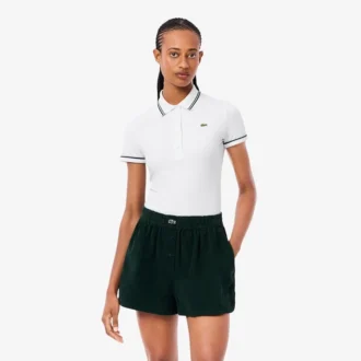 L.12.D Slim Fit Trim Detail Polo voor dames