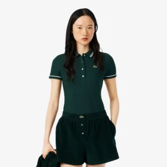 L.12.D Slim Fit Trim Detail Polo voor dames