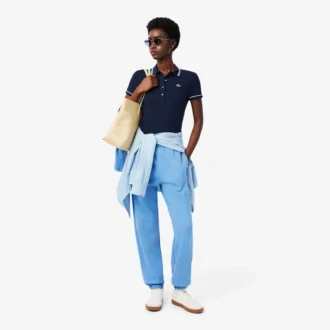 L.12.D Slim Fit Trim Detail Polo voor dames