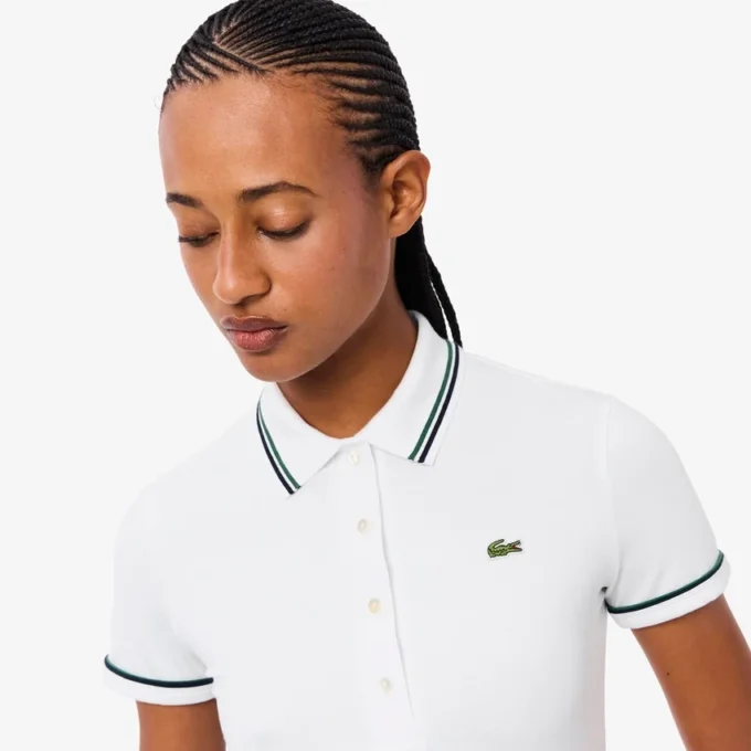 L.12.D Slim Fit Trim Detail Polo voor dames