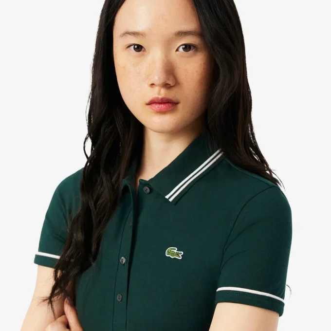 L.12.D Slim Fit Trim Detail Polo voor dames