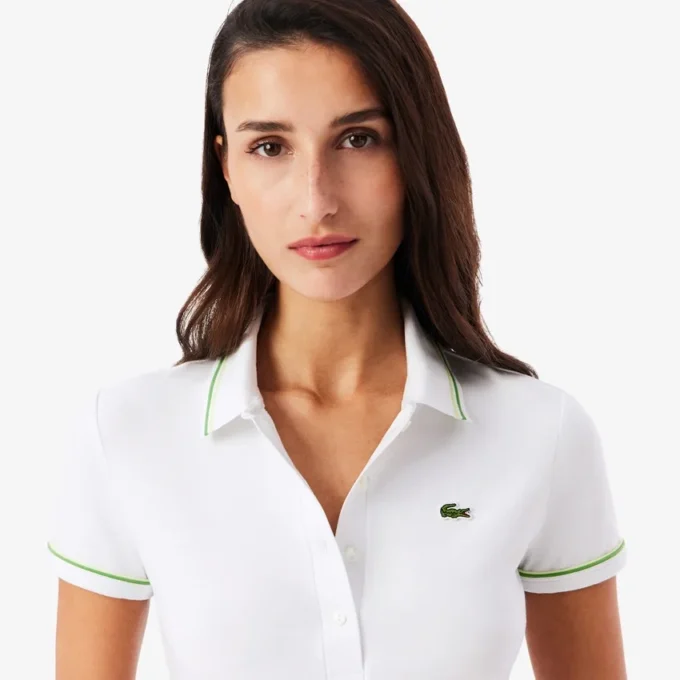 L.12.D Slim Fit Trim Detail Polo voor dames