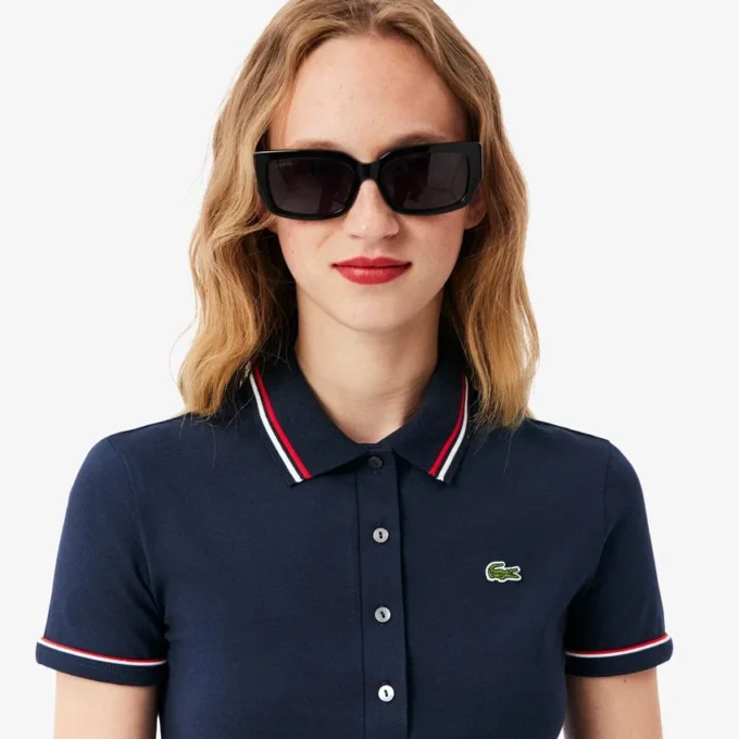 L.12.D Slim Fit Trim Detail Polo voor dames