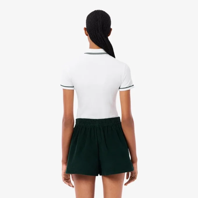L.12.D Slim Fit Trim Detail Polo voor dames
