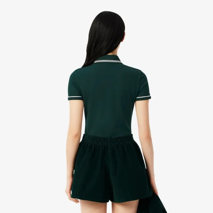 L.12.D Slim Fit Trim Detail Polo voor dames