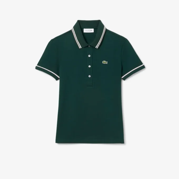 L.12.D Slim Fit Trim Detail Polo voor dames