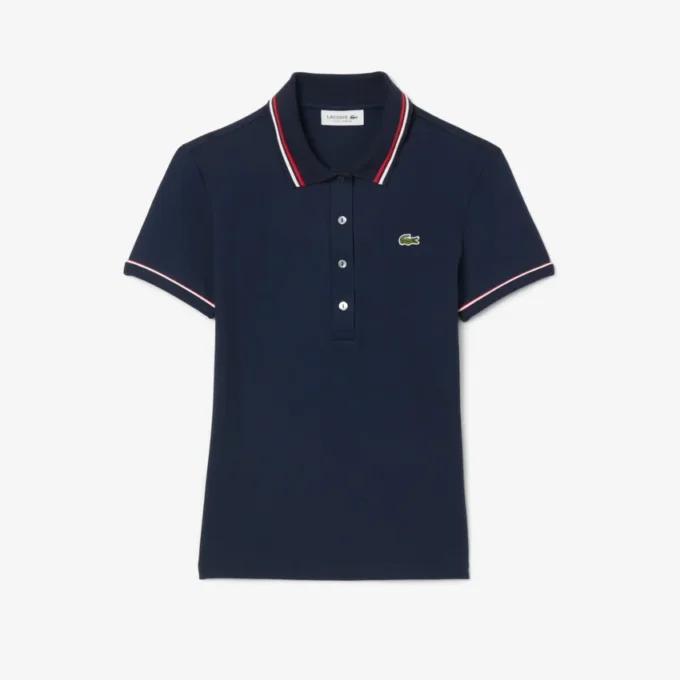 L.12.D Slim Fit Trim Detail Polo voor dames