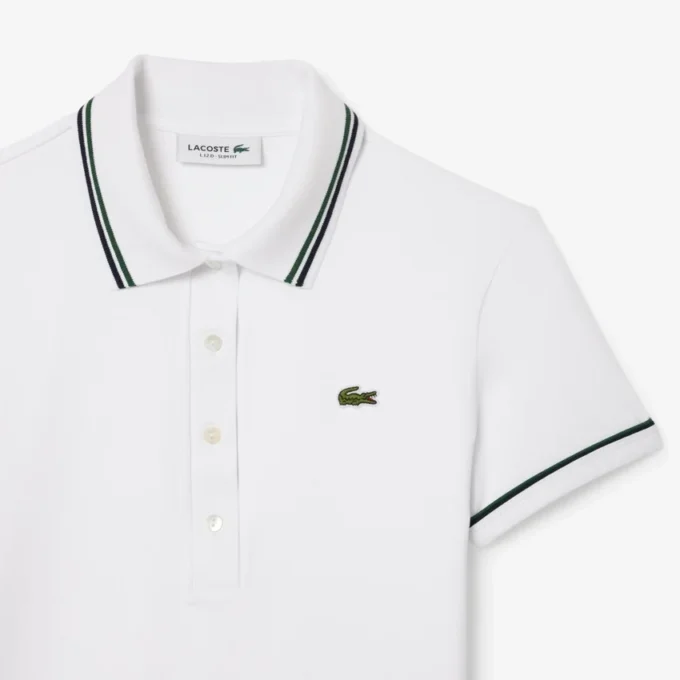 L.12.D Slim Fit Trim Detail Polo voor dames