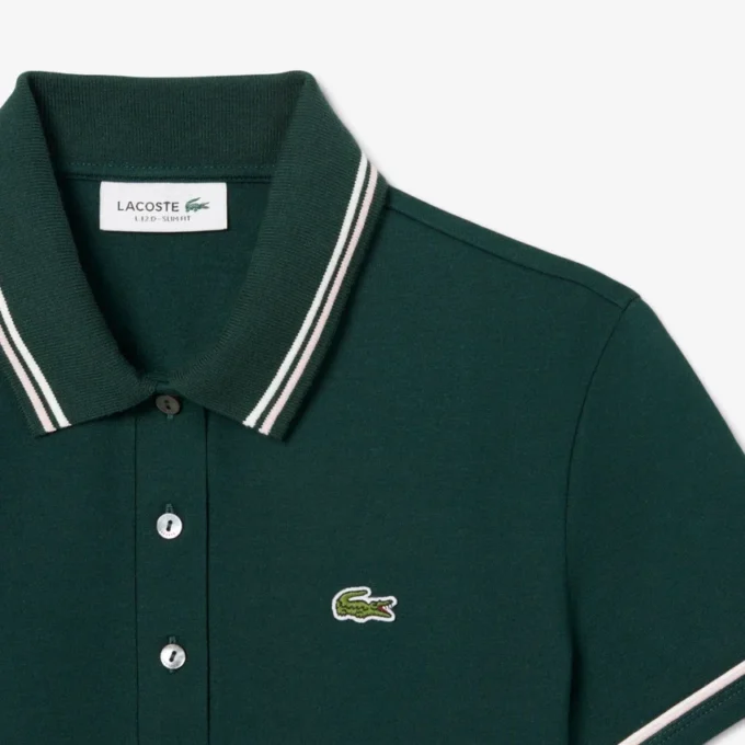 L.12.D Slim Fit Trim Detail Polo voor dames