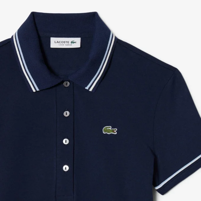 L.12.D Slim Fit Trim Detail Polo voor dames