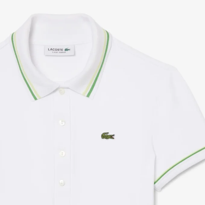 L.12.D Slim Fit Trim Detail Polo voor dames