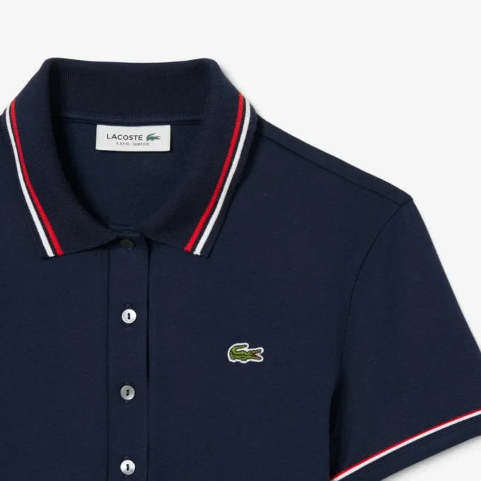L.12.D Slim Fit Trim Detail Polo voor dames
