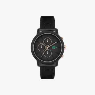 Lacoste.12.12 Chrono-horloge Zwart & Carnation Gold Siliconen