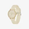 Lacoste.12.12 Go 3-wijzers champagnekleurig siliconenhorloge