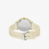 Lacoste.12.12 Go 3-wijzers champagnekleurig siliconenhorloge