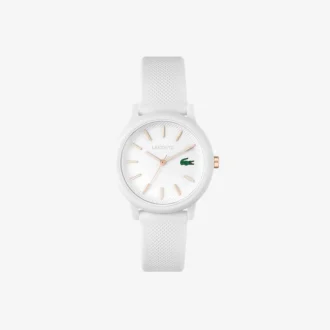 Lacoste.12.12 Horloge met witte siliconen band