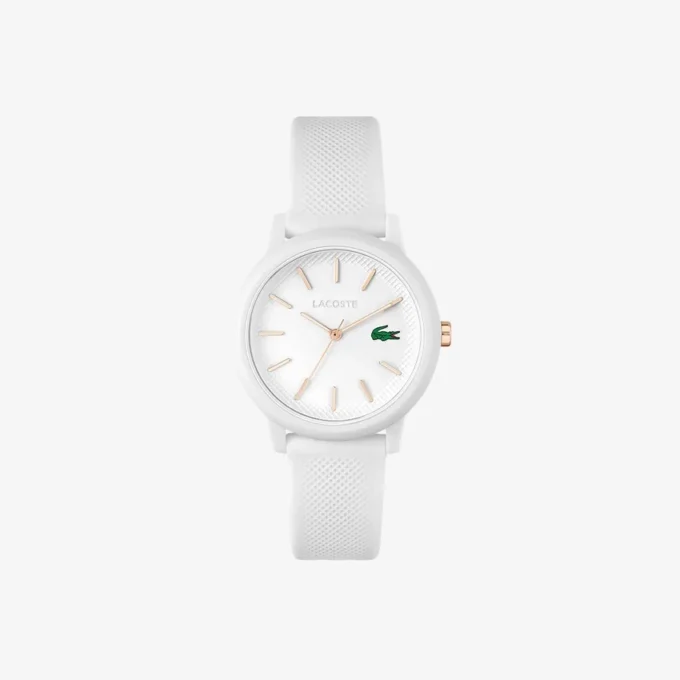 Lacoste.12.12 Horloge met witte siliconen band