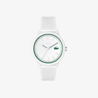 Lacoste.12.12 Horloge met witte siliconen band