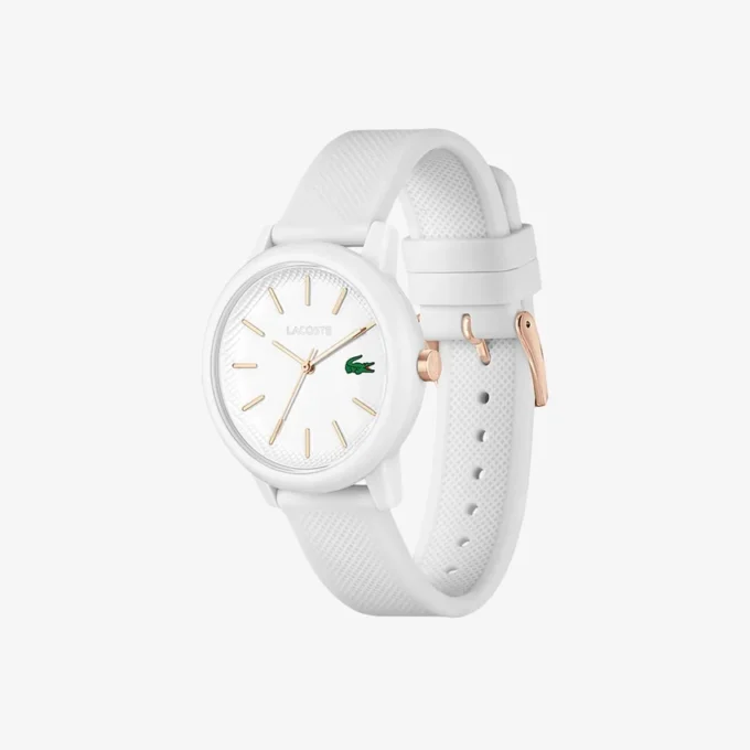 Lacoste.12.12 Horloge met witte siliconen band