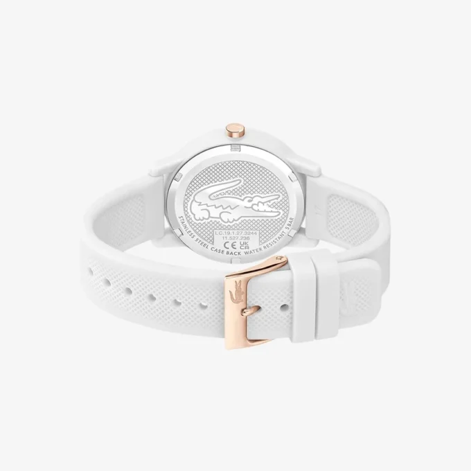 Lacoste.12.12 Horloge met witte siliconen band