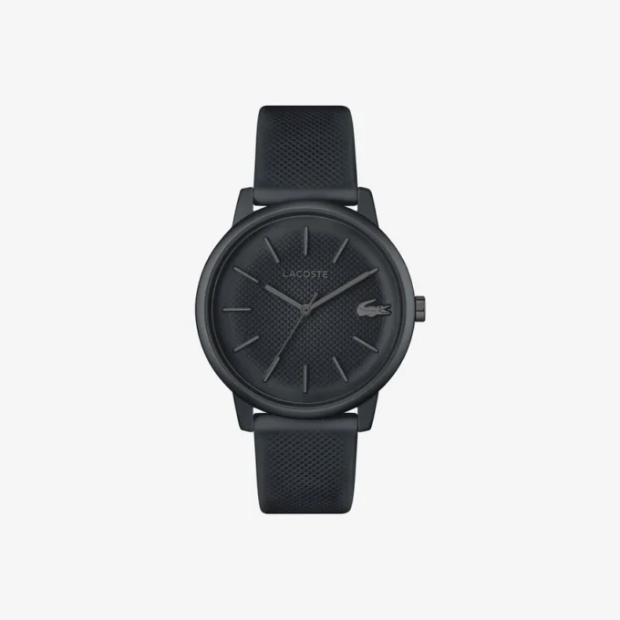 Lacoste.12.12 Move 3-wijzerhorloge Zwart siliconen