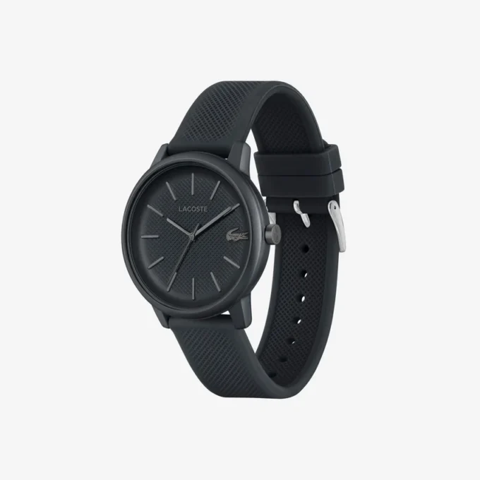 Lacoste.12.12 Move 3-wijzerhorloge Zwart siliconen