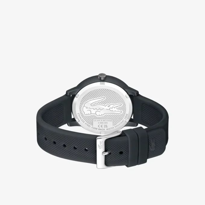 Lacoste.12.12 Move 3-wijzerhorloge Zwart siliconen