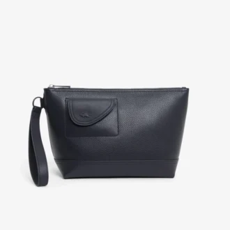Lacoste Club clutch van generfd leer