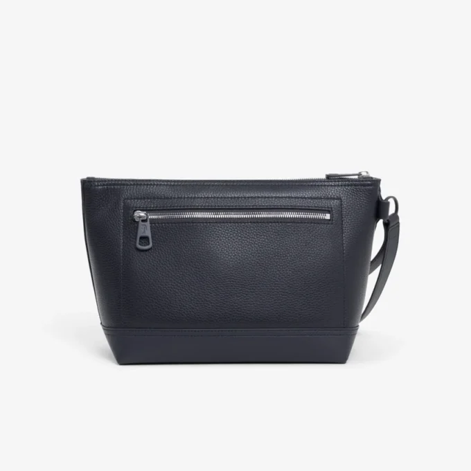 Lacoste Club clutch van generfd leer