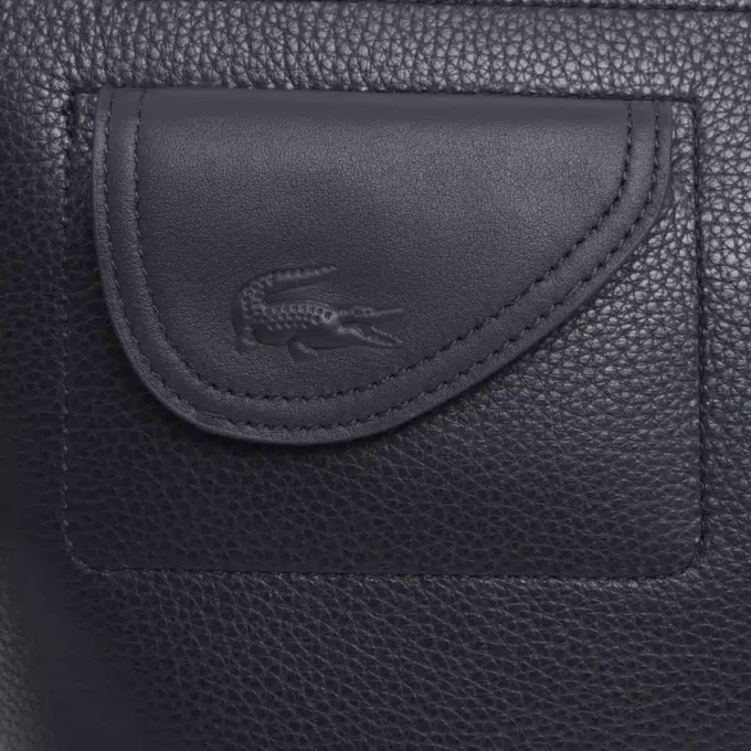 Lacoste Club clutch van generfd leer