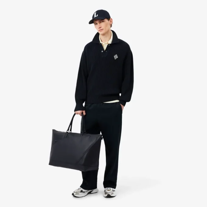 Lacoste Club Weekendtas van generfd leer