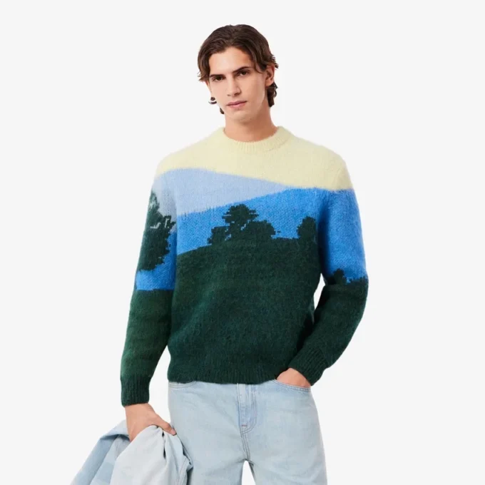 Landscape-trui van alpacawol voor heren