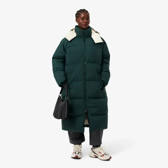 Lange oversized donsjas voor dames