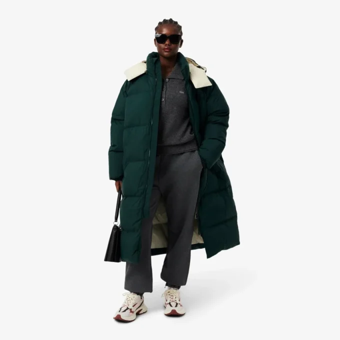 Lange oversized donsjas voor dames