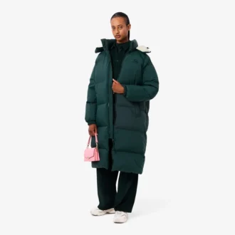 Lange oversized donsjas voor dames