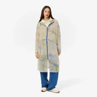 Lange oversized waterafstotende parka voor dames