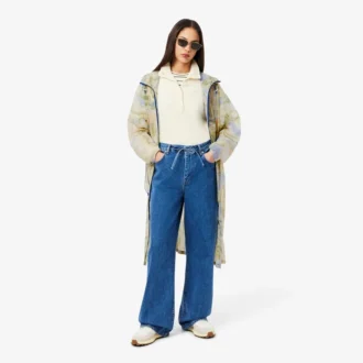 Lange oversized waterafstotende parka voor dames